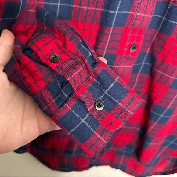 Madewell red and blue checkered plaid button down shirt - Picture 8 of 8